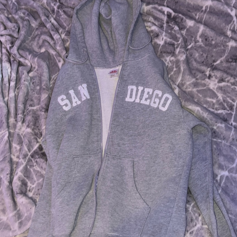 Grey San Diego Zip Up Jacket